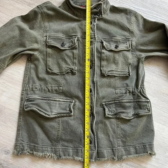 Free People khaki denim chore coat - Picture 6 of 8